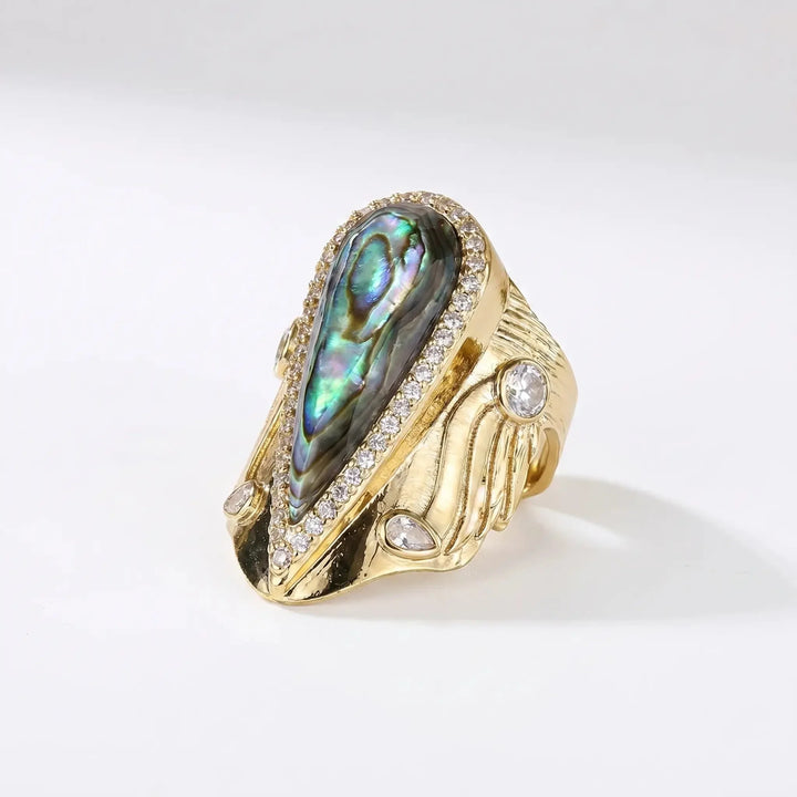 Iconic Teardrop Halo Ring