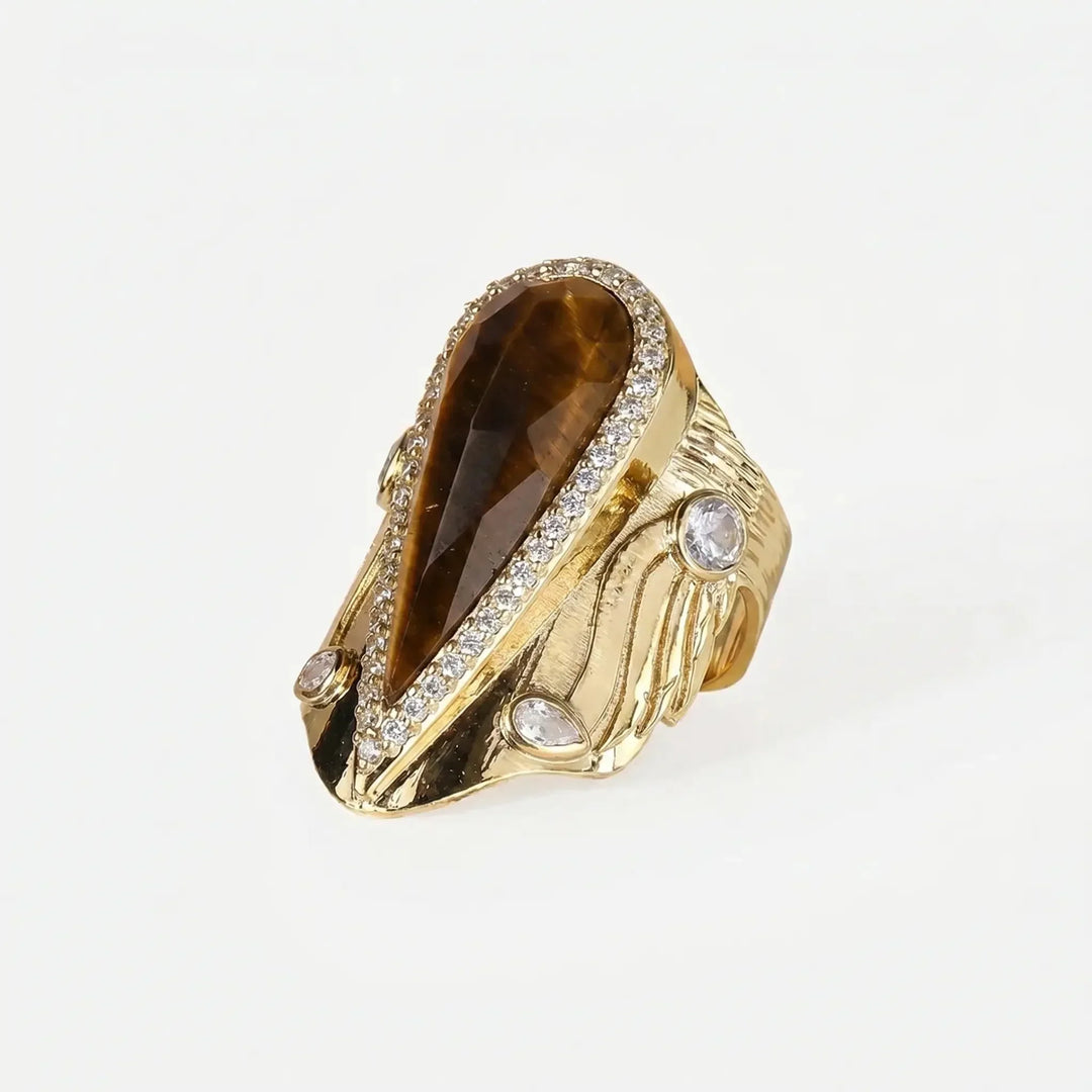 Iconic Teardrop Halo Ring