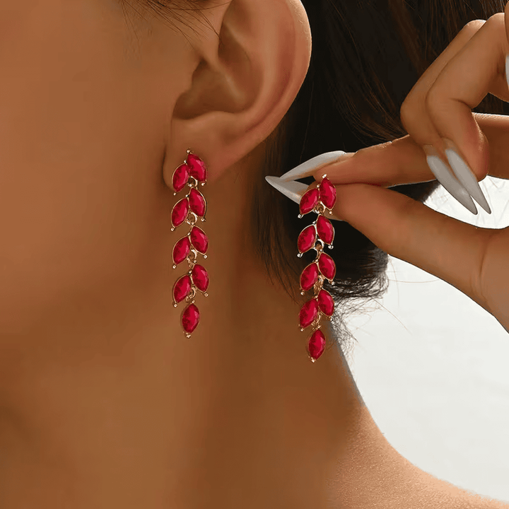 Leaf Cascade Drop Earrings