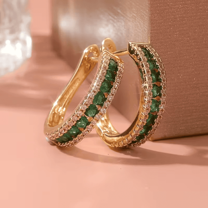 Elegant Emerald Glow Earrings