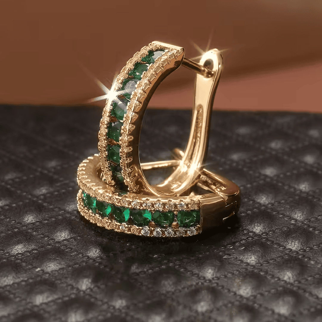 Elegant Emerald Glow Earrings