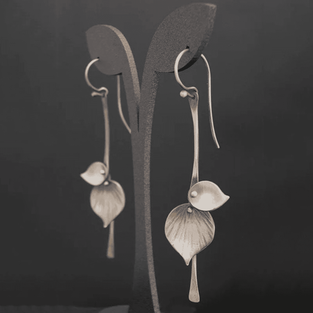 Silver Leaf Vintage Earrings