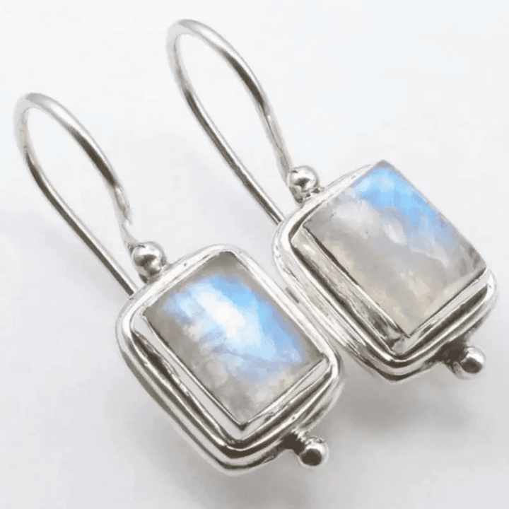 Lustre Square Moonstone Earrings