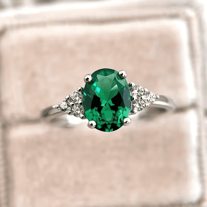 Emerald Crystal Promise Ring