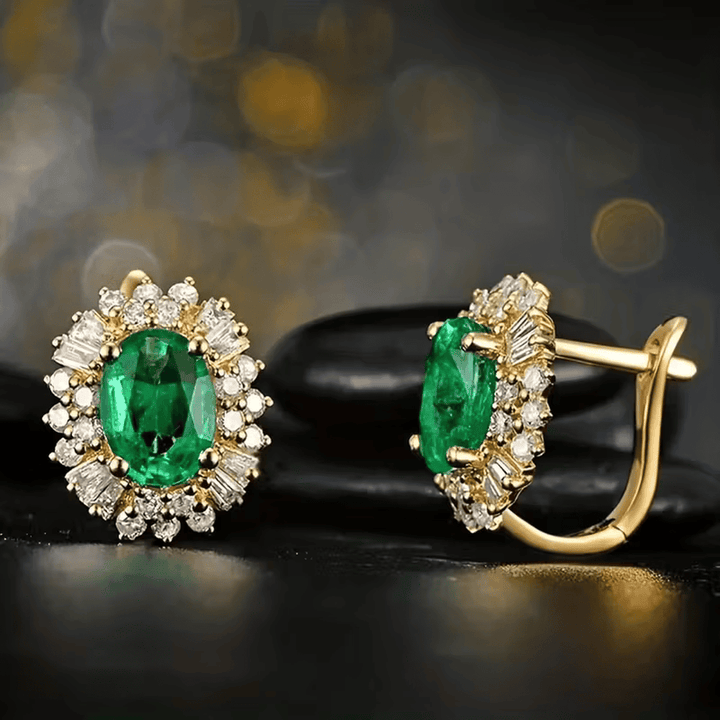 Elegant Emerald Royale Earrings
