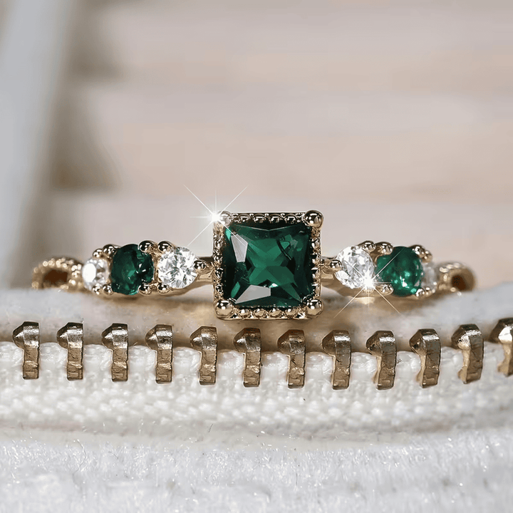 Evergreen Royale Trio Emerald Ring