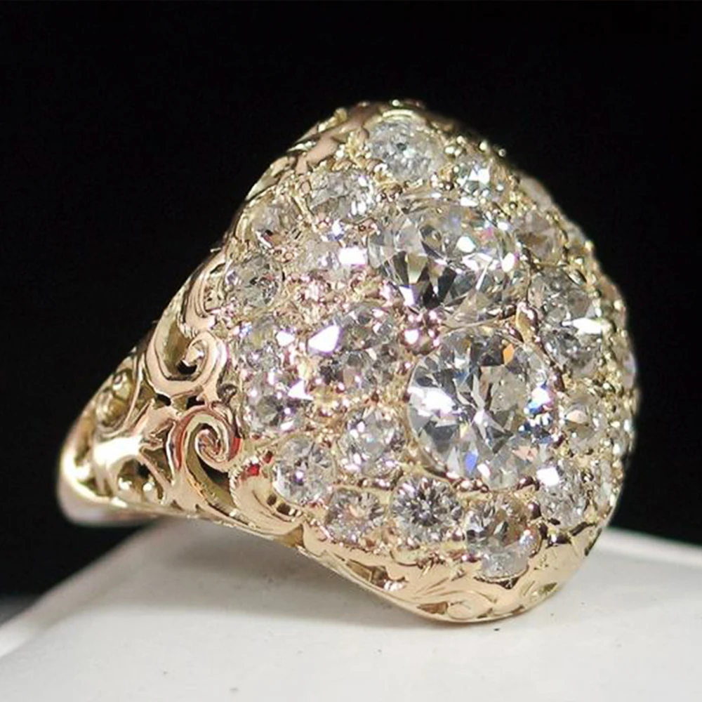 Vintage Gold Round Diamond Ring