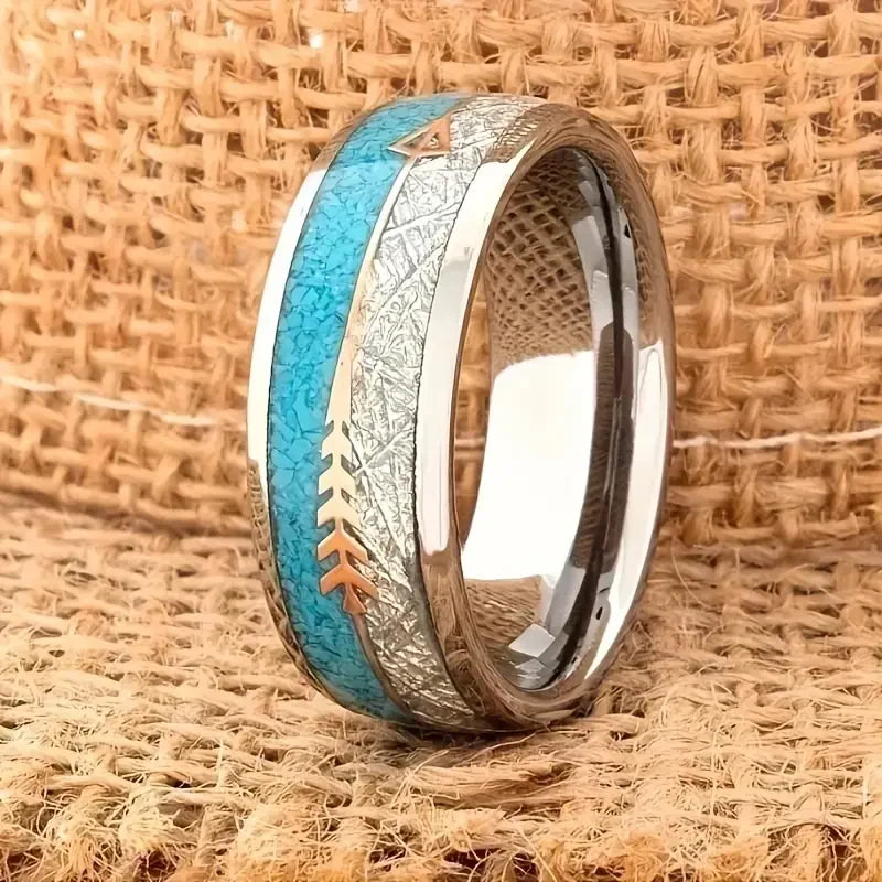 Enamel Silver Crown Ring