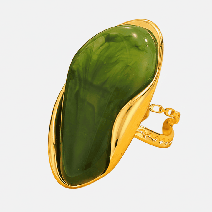 Organic Gemstone Adjustable Statement Rings