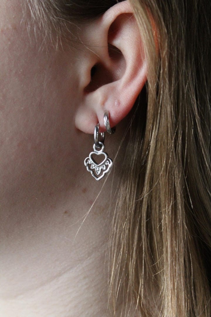 Boho Heart Dangle Earrings