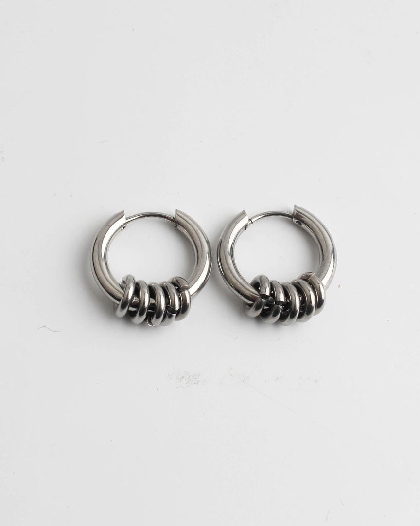 Stacked Ring Hoop Earrings