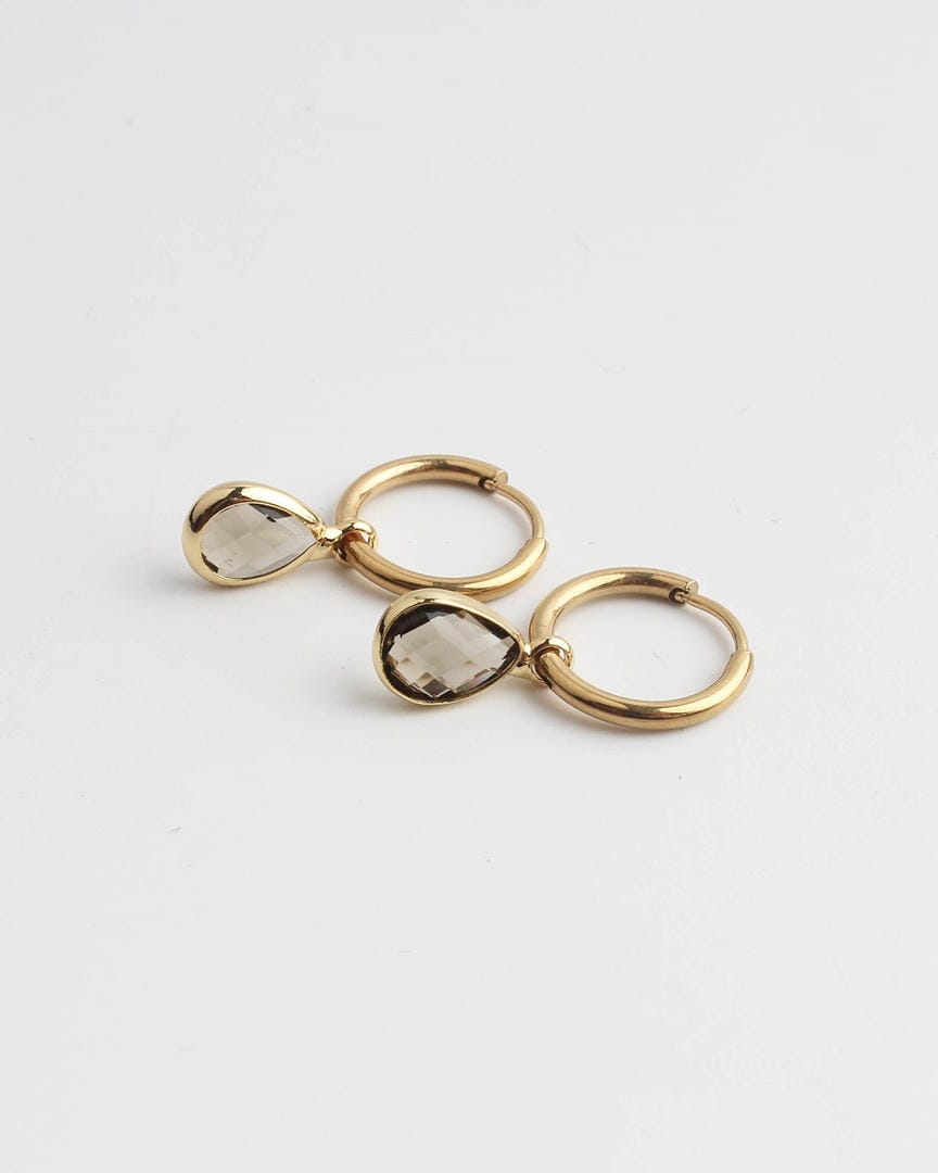 Dana Sleek Oval  Stone Earrings