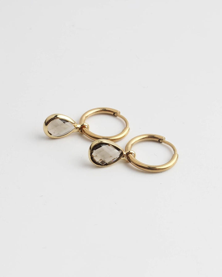 Dana Sleek Oval  Stone Earrings