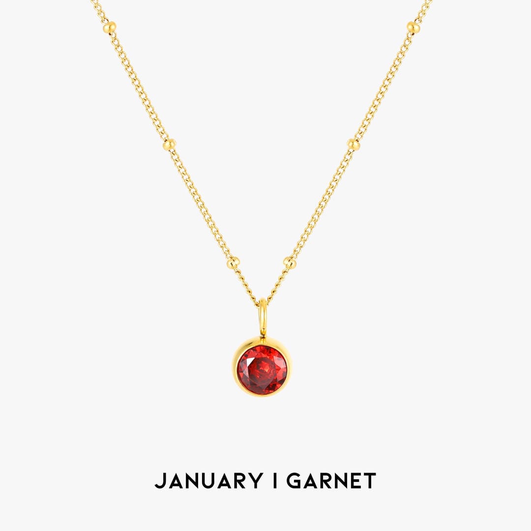 Luminous Circle Gemstone Necklace