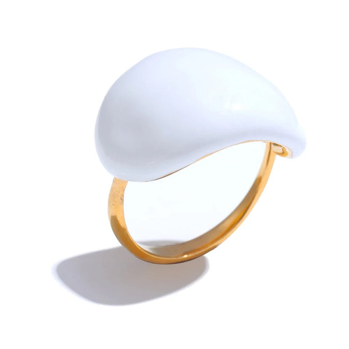Lava Drop SS Enamel Ring