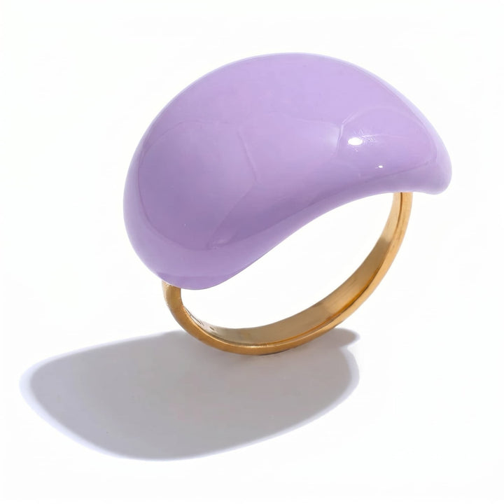 Lava Drop SS Enamel Ring