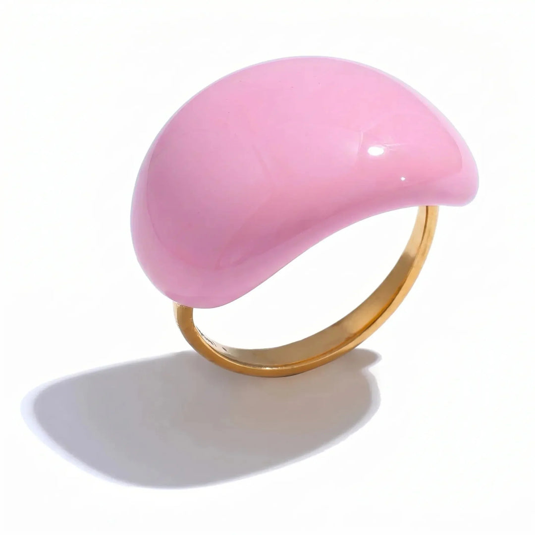 Lava Drop SS Enamel Ring