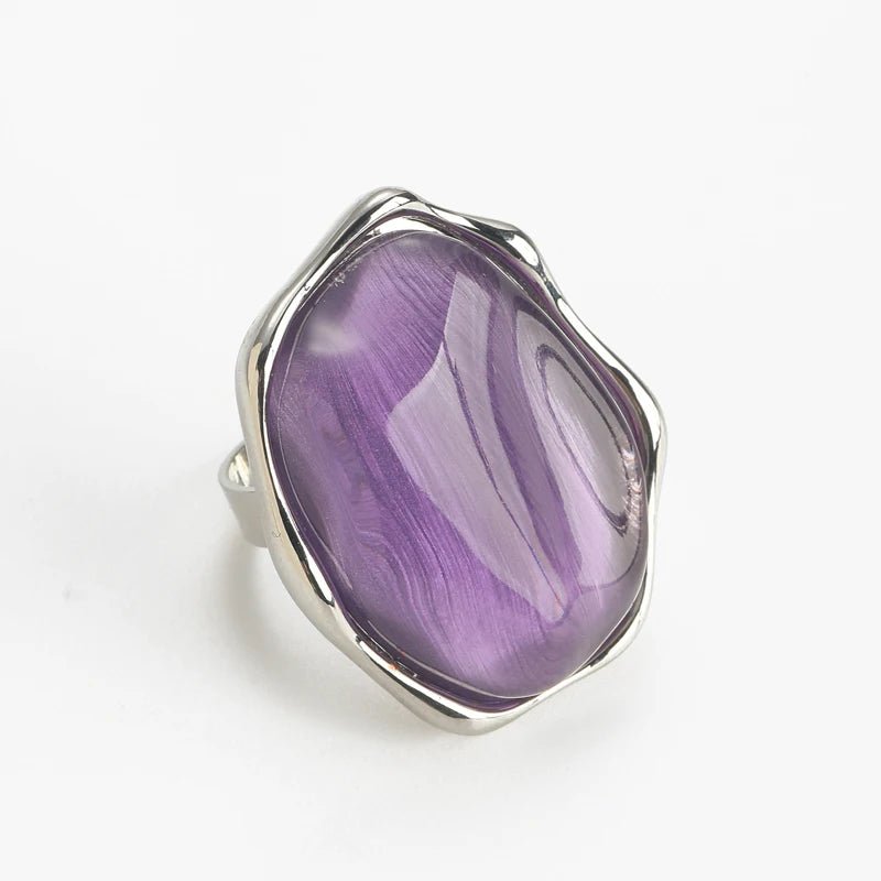 LoveEcho Natural Stone Crystal Ring
