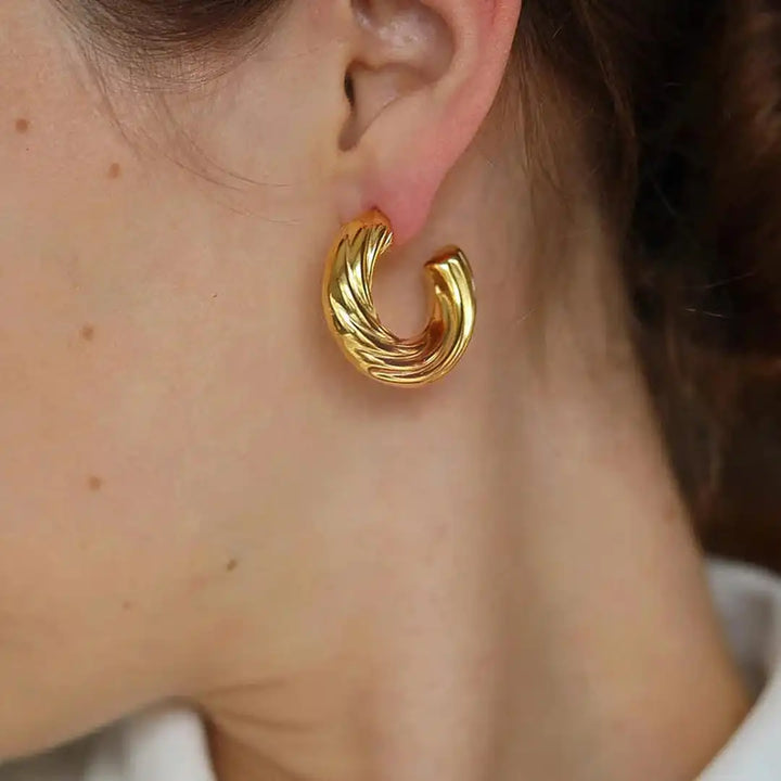 Everyday Chunky Twist Hoops