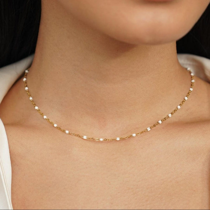 Clean White Bead Necklace