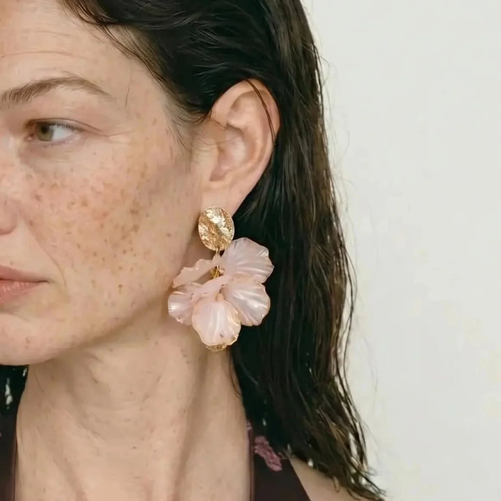 Moon Petal Delicate Earrings