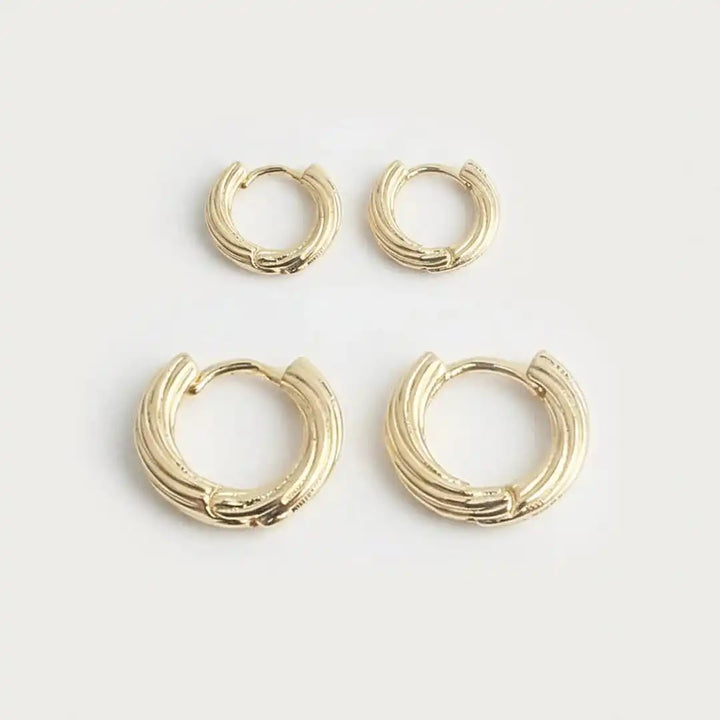 Stackable Hoop Earrings in Gold or Silver