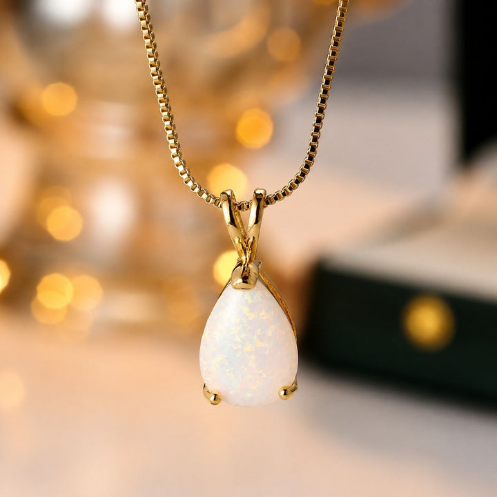 Radiant Opal Pendant Necklace