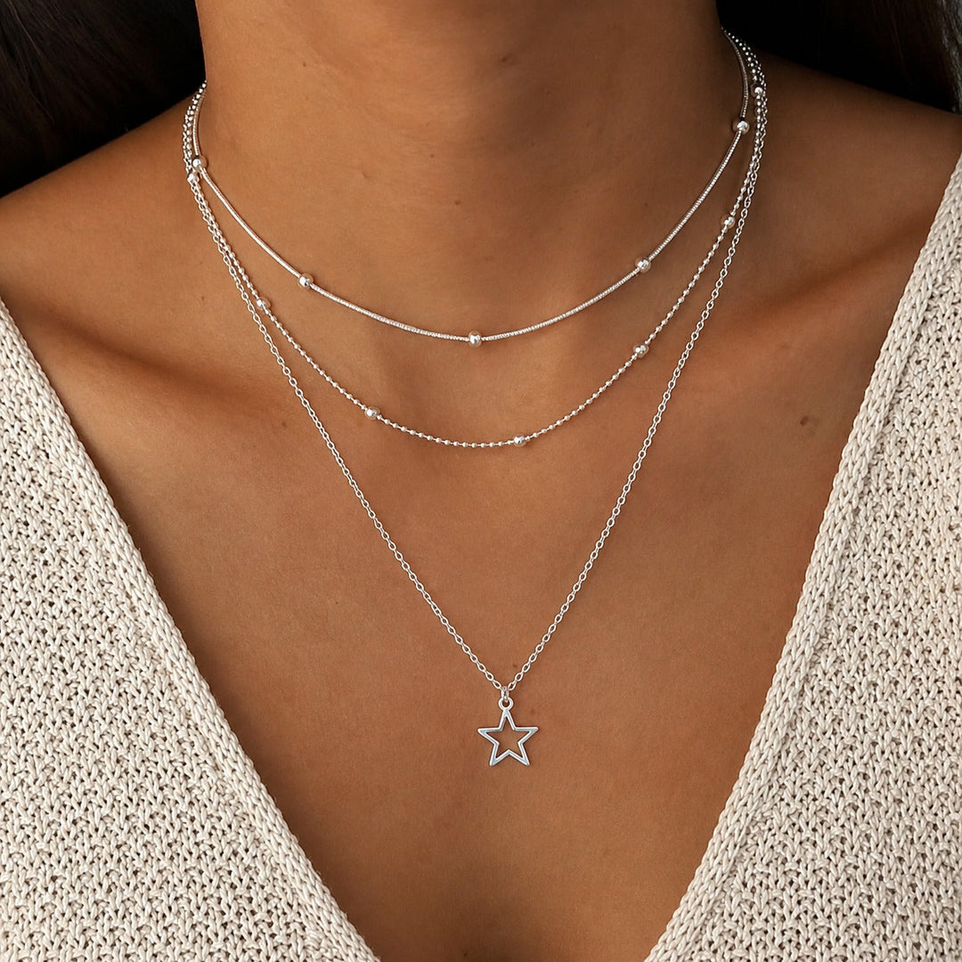 Silver North Star Necklace