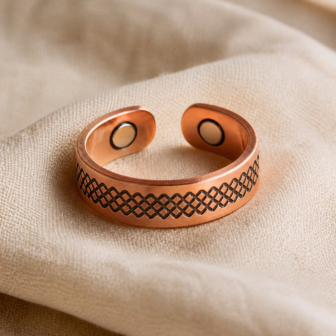 Prestige Grid Copper Ring