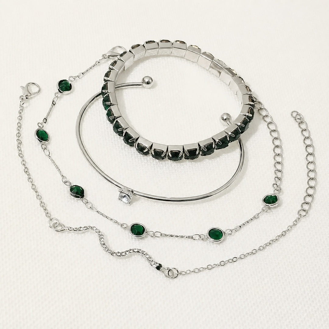 Vintage Emerald Bracelet Set