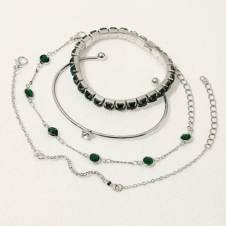 Vintage Emerald Bracelet Set