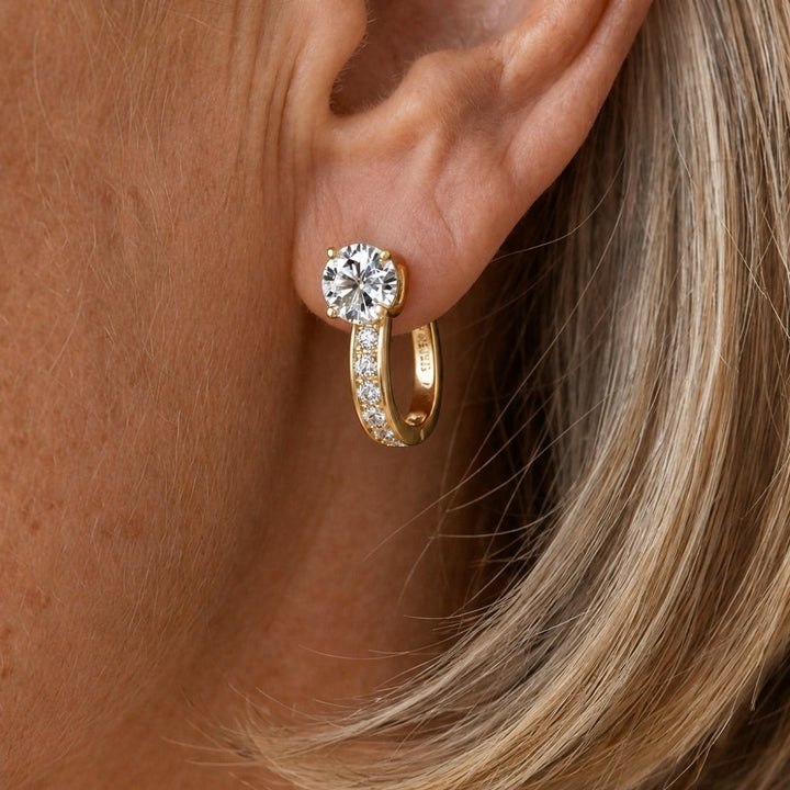Golden Empress Hoop Earrings