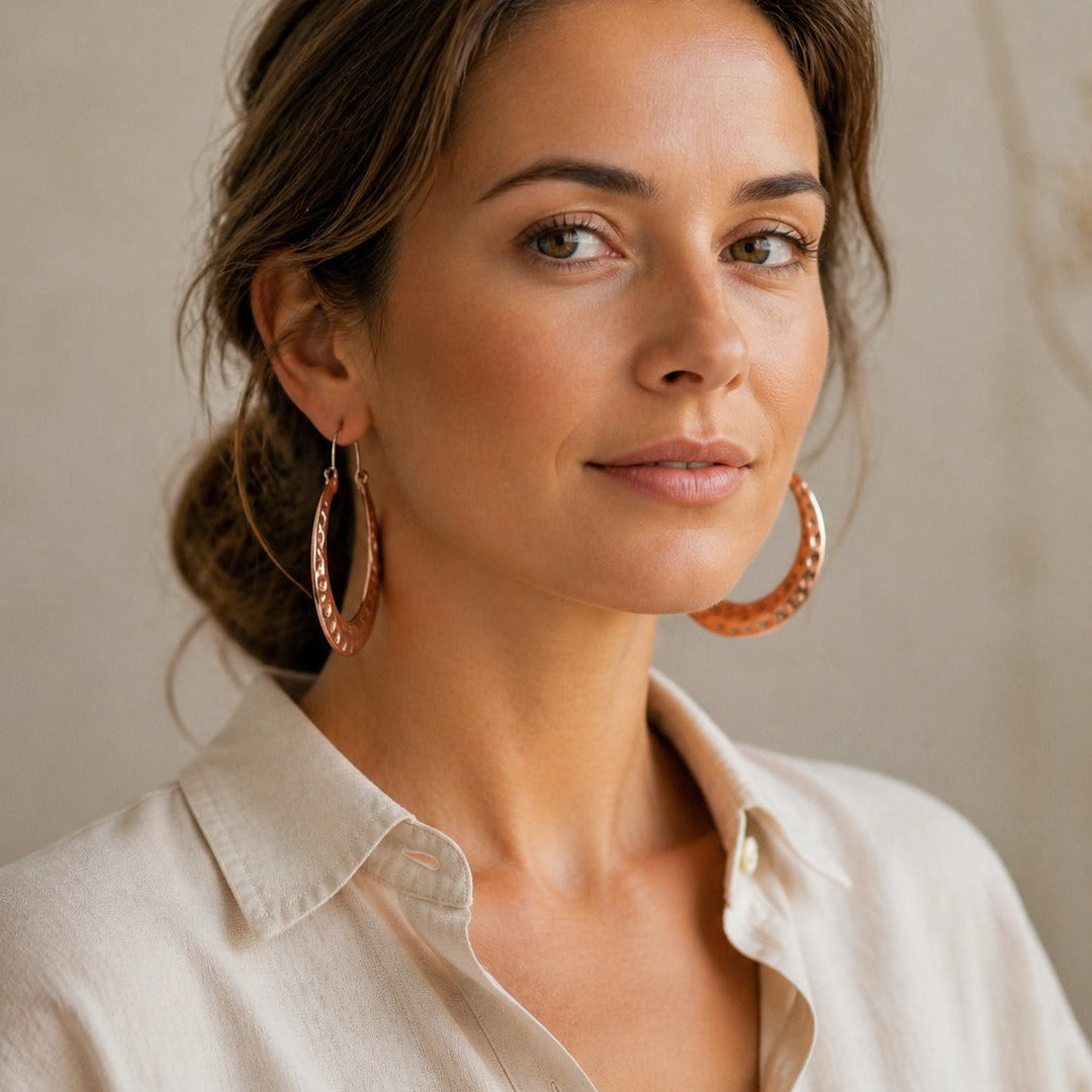 Ember Aura Copper Earrings