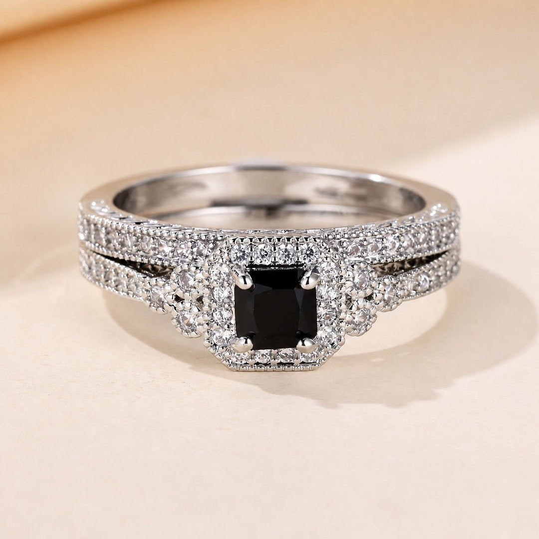 Black Onyx Radiant Ring