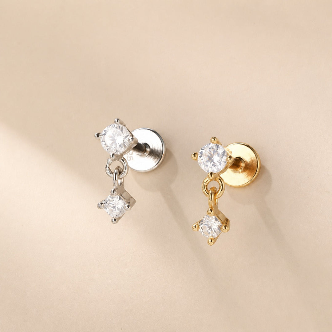 Minimal Piercing Stud Earrings