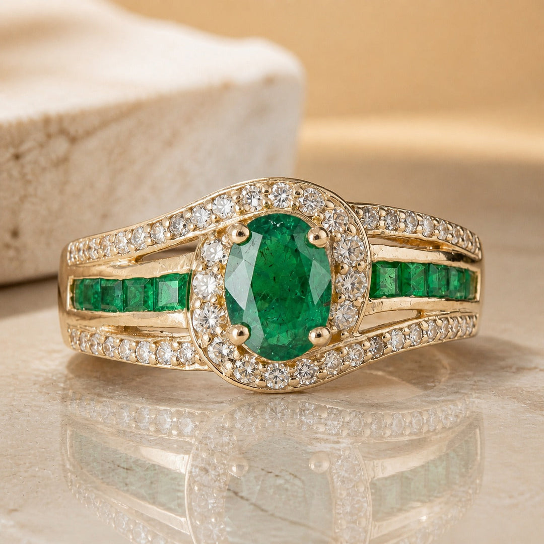 Emerald Dynasty Oval Ring