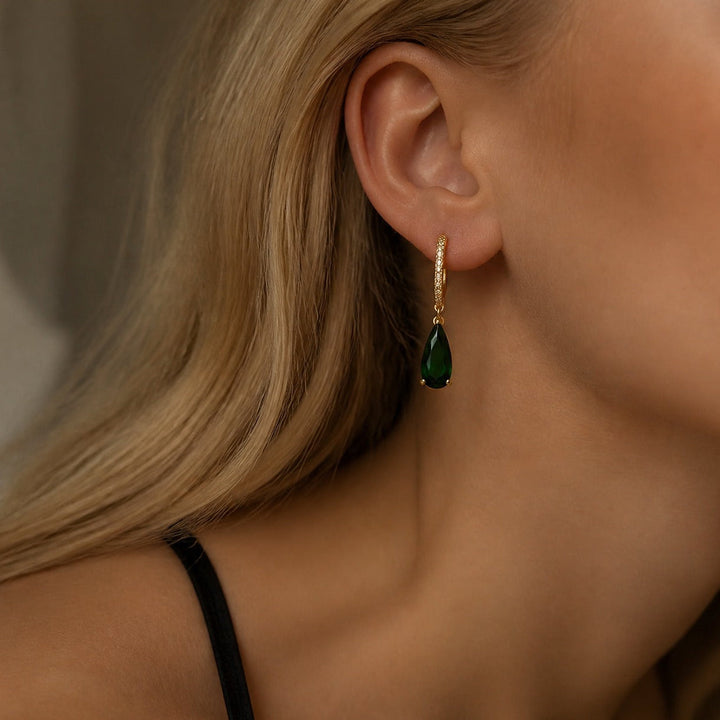 Emerald Opulence Stud Earrings