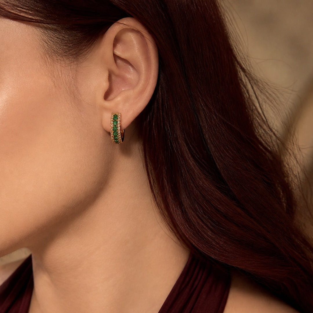 Golden Luster Hoop Earrings