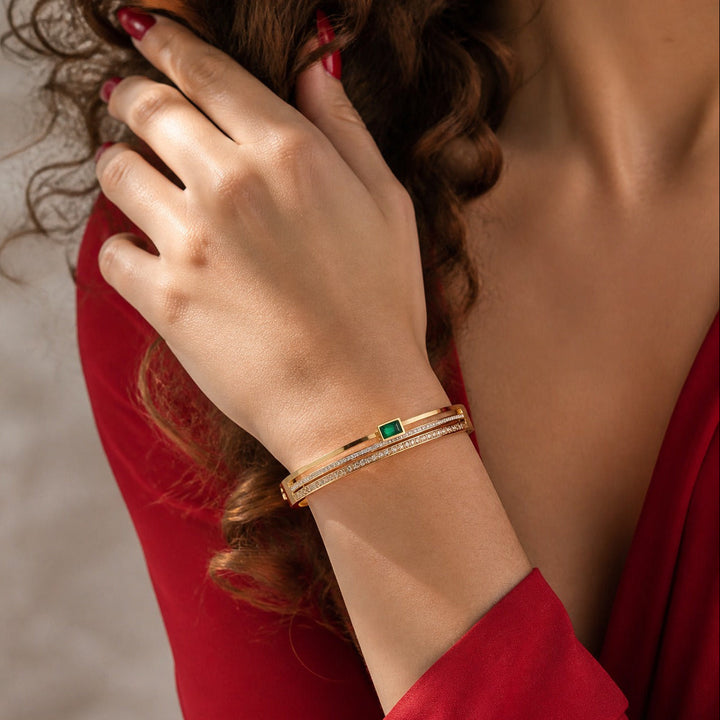 Emerald Voyage Cuff Bracelet