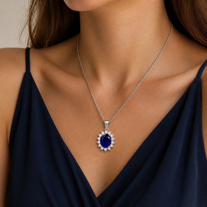 Blue Sapphire Radiance Pendant