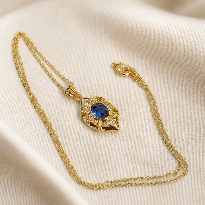 Ornate Sapphire Pendant Necklace