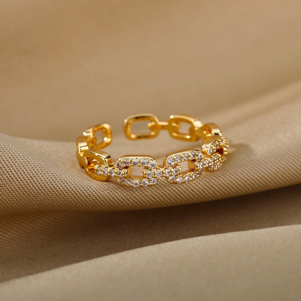 Golden Crest Open Ring