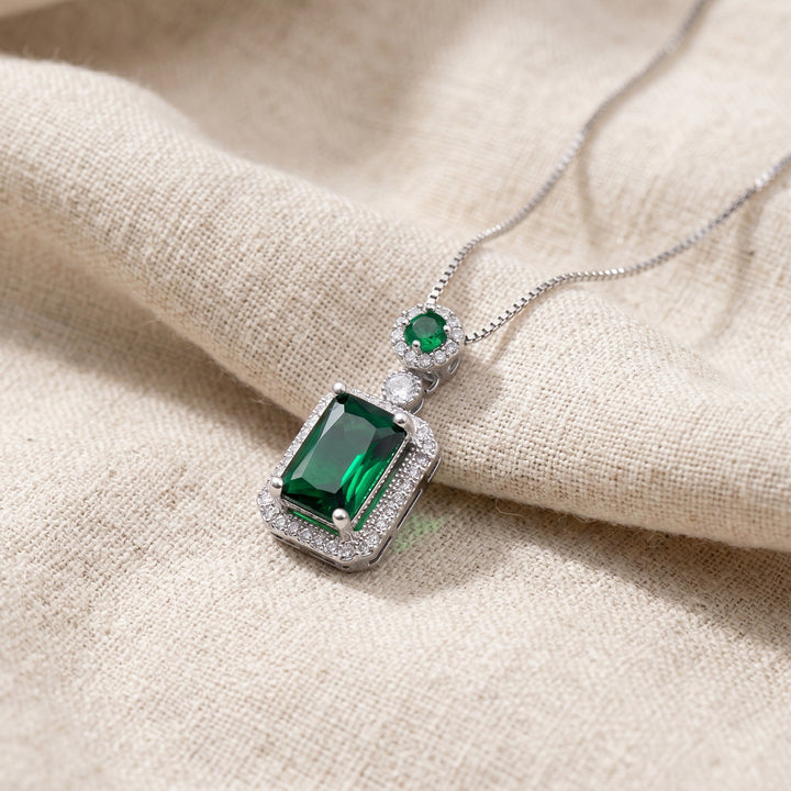 Emerald Mosaic Charm Necklace