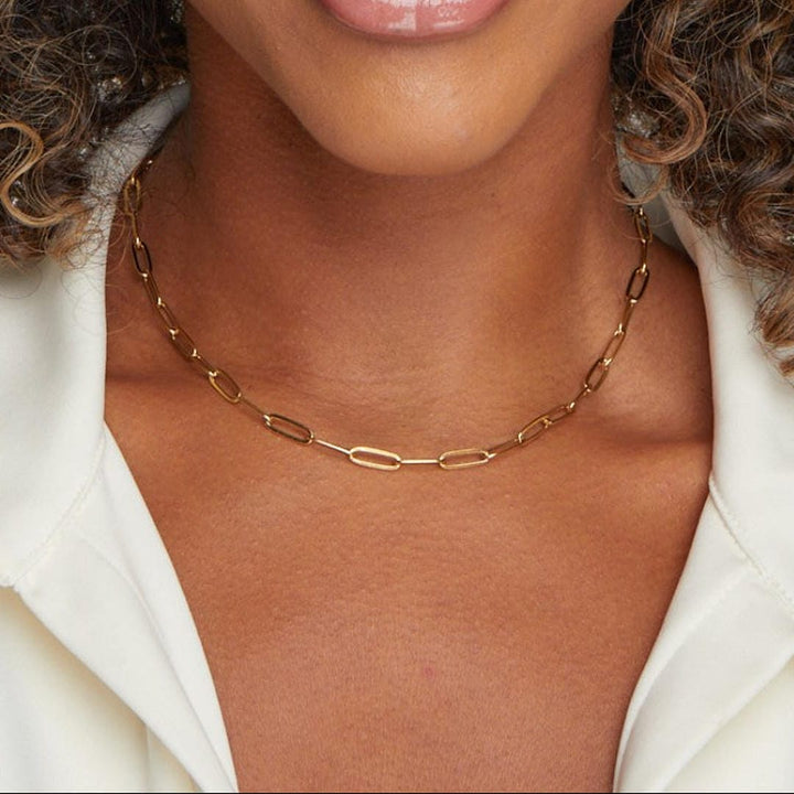 Gold Chain Link Necklace