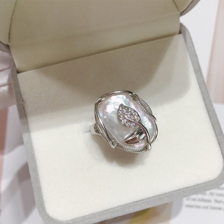 Pearl Luster Adjustable Ring