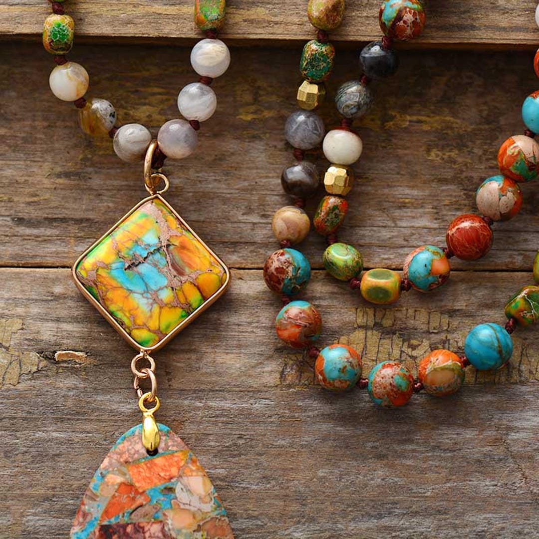 Intense Jasper Healing Energy Necklace