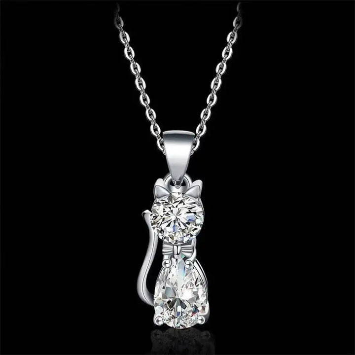 Cats Sterling Silver White Zirconium Set