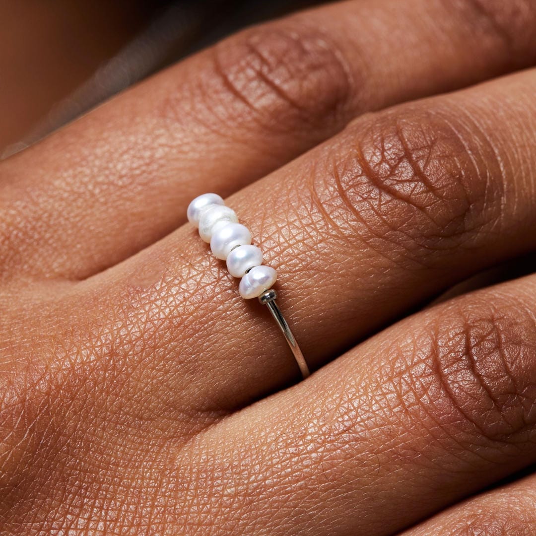 Dewdrop Five Pearl Statement Ring
