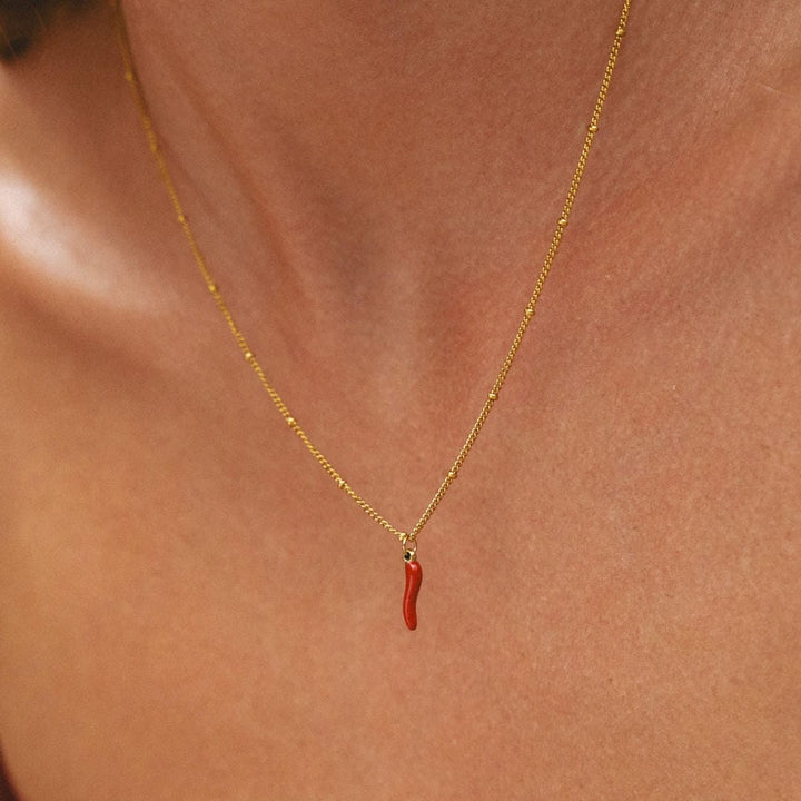 Radiant Red Chilli Pendant Necklace
