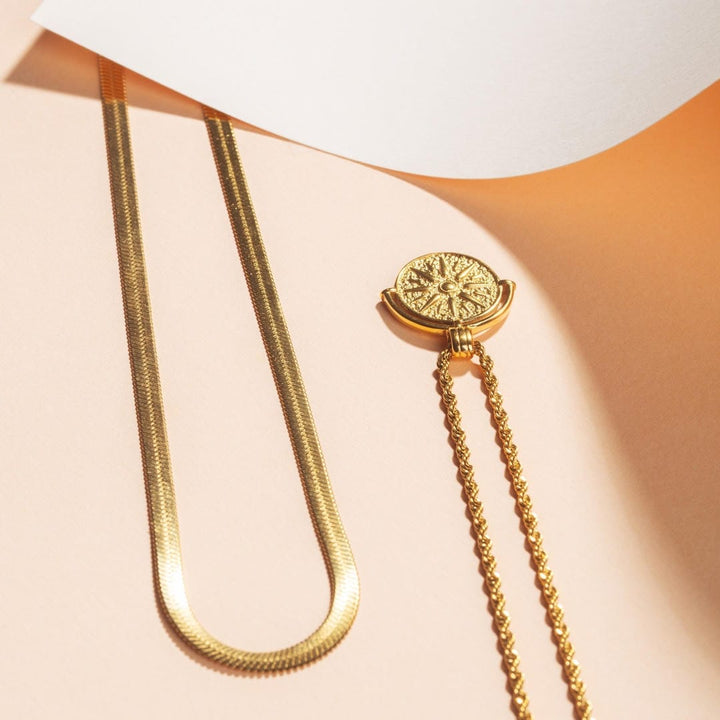 Golden Radiance Necklace Layered Set